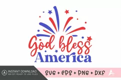God bless America SVG Design,Home of the Brave SVG Product Image 1