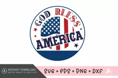God bless America SVG Design,4th of July SVG,Patriotic SVG Product Image 1