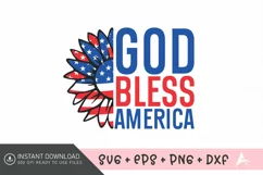 God bless America SVG Design,Fourth of July SVG,Country SVG Product Image 1