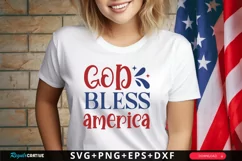 God Bless America SVG, 4th Of July SVG Design Product Image 1