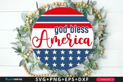 God Bless America SVG, 4th Of July Round Sign SVG Design Product Image 2