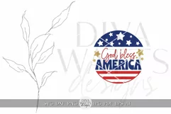 God Bless America SVG 4th Of July Door Hanger SVG Product Image 2