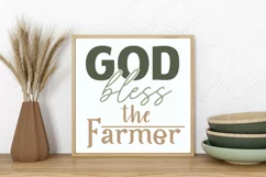 Farmhouse Sign SVG Cut File God Bless the Farmer Home Sign Product Image 1