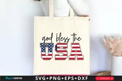 God Bless The Usa SVG, 4th Of July SVG Design Product Image 3