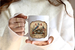 God Bless the USA Bluebird Patriotic Sign PNG Product Image 2
