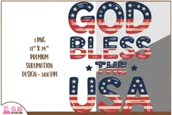 God Bless the USA patriotic 4th of July sublimation png Product Image 1
