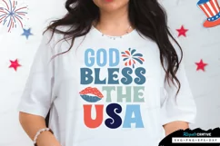 God Bless The Usa SVG, 4th Of July SVG Design Product Image 1
