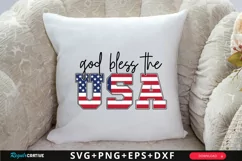 God Bless The Usa SVG, 4th Of July SVG Design Product Image 2