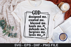 God designed me. created me. - Jesus SVG Design Product Image 1