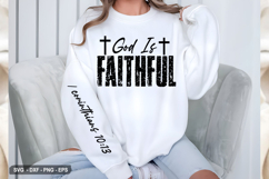God Is Faithful - Christian Sleeve T-Shirt Design Product Image 2