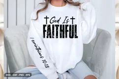 God Is Faithful - Christian Sleeve T-Shirt Design Product Image 2