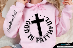 God Is Faithful Sleeve SVG Design Product Image 1