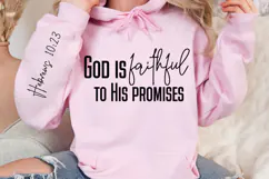 God Is Faithful To His Promises Sleeve SVG Design Product Image 3