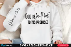 God Is Faithful To His Promises Sleeve SVG Design Product Image 1
