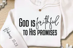 God Is Faithful To His Promises Sleeve SVG Design Product Image 2