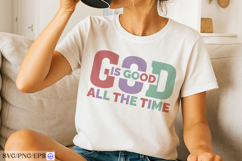 Faith Quote SVG God is Good All the Time Cut File Design Product Image 2
