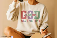 Faith Quote SVG God is Good All the Time Cut File Design Product Image 4