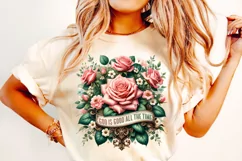 God Is Good All The Time PNG, Christian Sublimation, Jesus Product Image 1