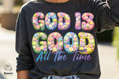 God Is Good All The Time Easter Floral Knit Yarn Embroidery Product Image 4