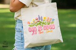 God Is Good All The Time Easter Floral Knit Yarn Embroidery Product Image 5