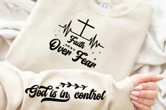 Faith Over Fear Sleeve SVG, Christian Sleeve SVG Product Image 3