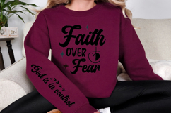Faith Over Fear Sleeve SVG, Inspirational SVG Product Image 2