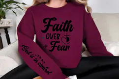 Faith Over Fear Sleeve SVG, Inspirational SVG Product Image 2