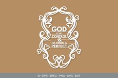 God is in Control and His Timing is Perfect Papercut Product Image 2