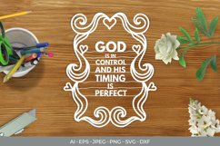 God is in Control and His Timing is Perfect Papercut Product Image 1