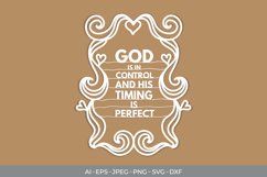 God is in Control and His Timing is Perfect Papercut Product Image 2