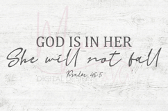 God Is In Her She Will Not Fall Svg, Jesus Png Product Image 4