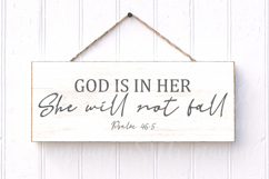 God Is In Her She Will Not Fall Svg, Jesus Png Product Image 2