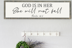 God Is In Her She Will Not Fall Svg, Jesus Png Product Image 1