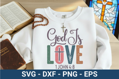 God Is Love 1 John 4 8 - Christian SVG Design Product Image 1