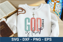 God Is Love 1 John 4:8 - Christian SVG Design Product Image 1