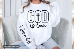 God Is Love - Christian Sleeve T-Shirt Design Product Image 2