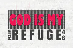 God Is My Refuge Psalm 46 SVG Christian Bible Verse Design Product Image 4