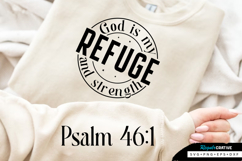 God Is My Refuge And Strength SVG Design Product Image 1