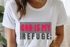 God Is My Refuge Psalm 46 SVG Christian Bible Verse Design Product Image 1