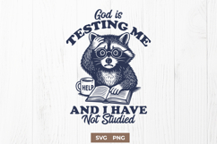Funny Raccoon Student SVG PNG Design for School, Students Product Image 1
