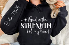 God Is The Strength Sleeve SVG Design, Bible Quotes SVG Product Image 3
