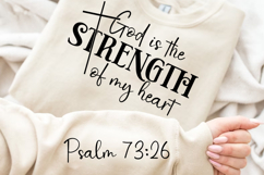 God Is The Strength Sleeve SVG Design, Bible Quotes SVG Product Image 2