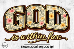God is within her Christian sublimation designs Product Image 1