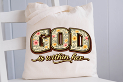 God is within her Christian sublimation designs Product Image 2