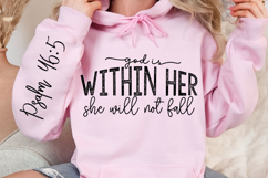 God Is Within Her She Will Sleeve SVG Design Product Image 3