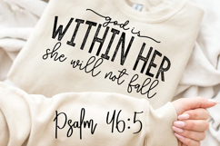 God Is Within Her She Will Sleeve SVG Design Product Image 2