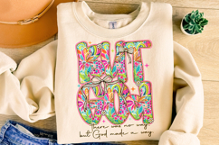 But God PNG, Christian PNG, Faith PNG, Floral Christian PNG Product Image 1