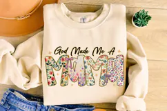 God Made Me a Mama PNG, Floral Coquette Mom, Mama Preppy PNG Product Image 3