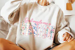 God Made Me a Mama PNG, Coquette Bow Mama, Christian Mom PNG Product Image 3