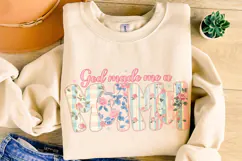 God Made Me a Mama PNG, Coquette Bow Mama, Christian Mom PNG Product Image 4